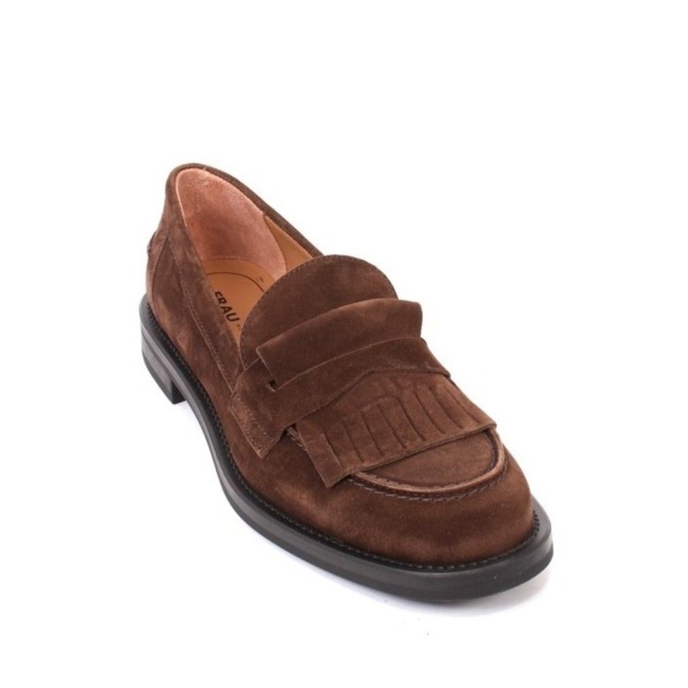 Frau 90 Brown Suede Comfortable Flats Shoes
